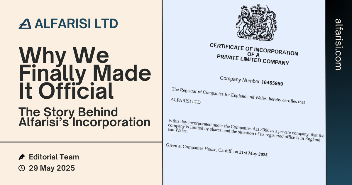 Why We Finally Made It Official: The Story Behind Alfarisi’s Incorporation - Featured image